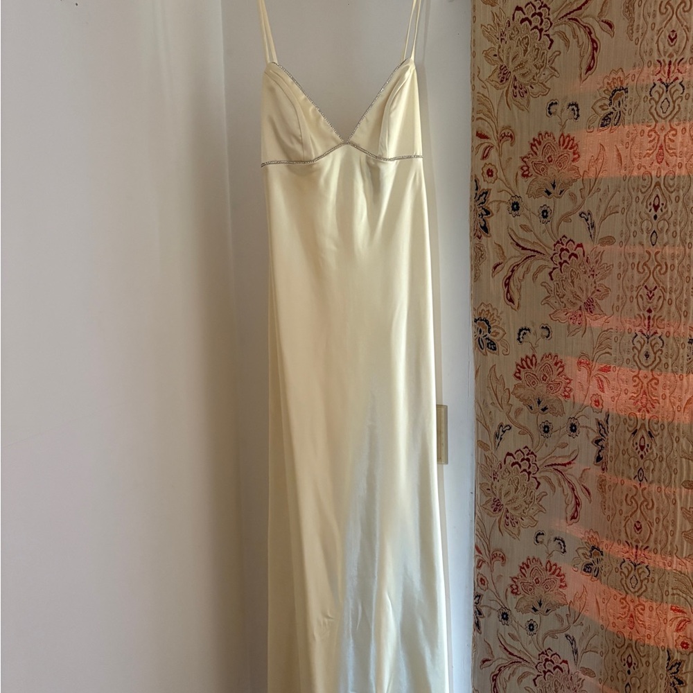 Elegant Cream Slip Dress